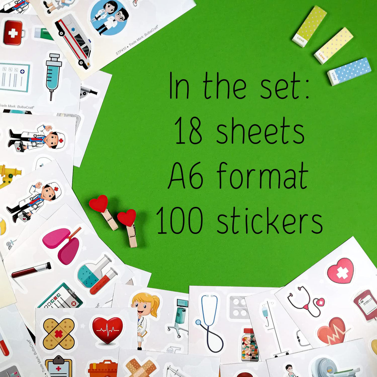 Stickers Mini Doctor 100Pcs Medical Stickers, Doctor Stickers, Doctor Stickers, Doctor Tool ...