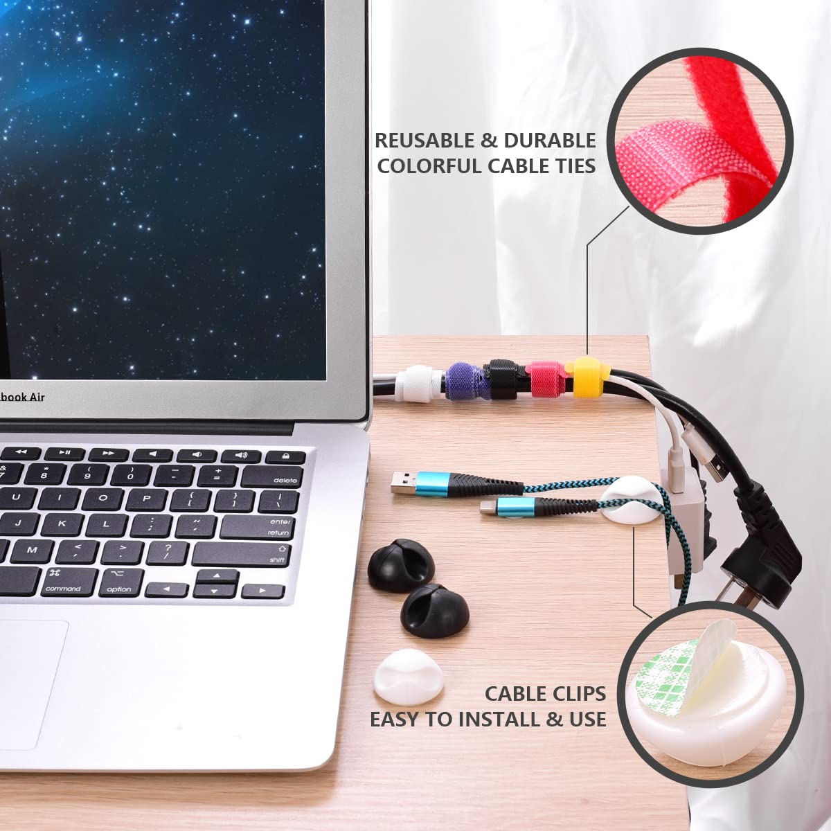 Cable Management Box Large   Wooden Grain Cable Organizer Box To Hide Wires&Power Strips,Tv&Desk Computer Wires,With Cable Clips