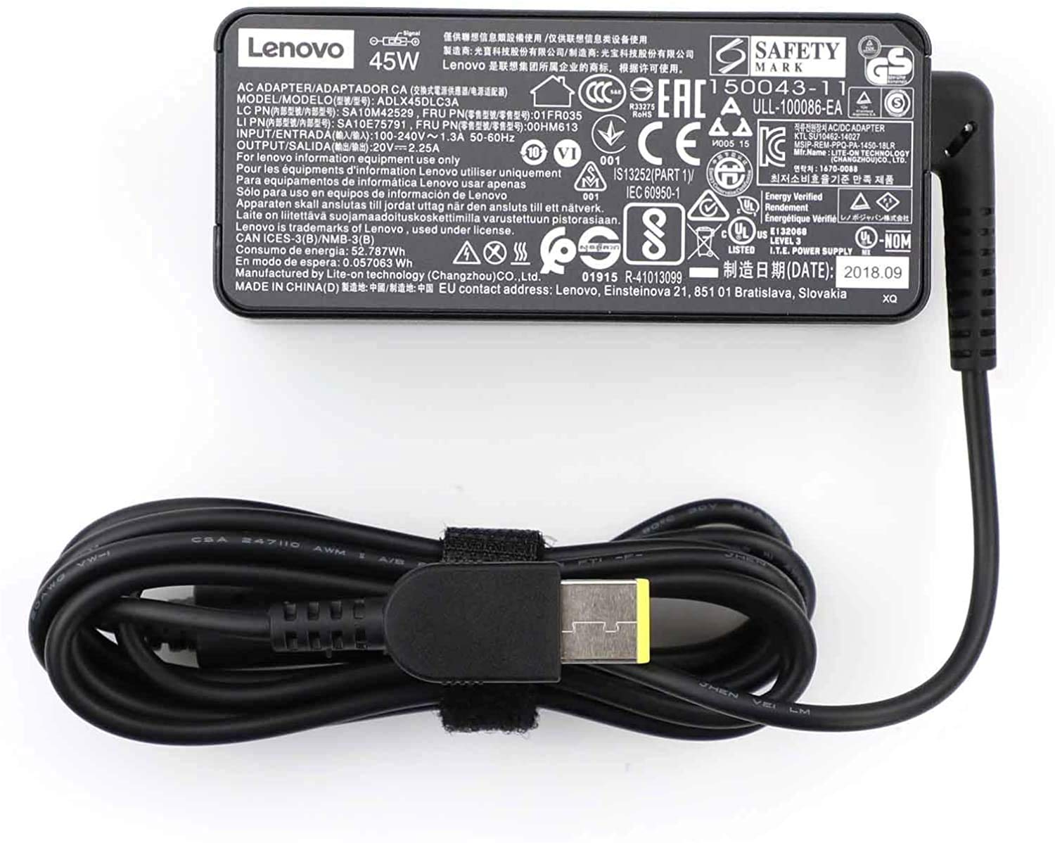 20V 2.25A 45W Ac Adapter Power Supply Cord For Lenovo
