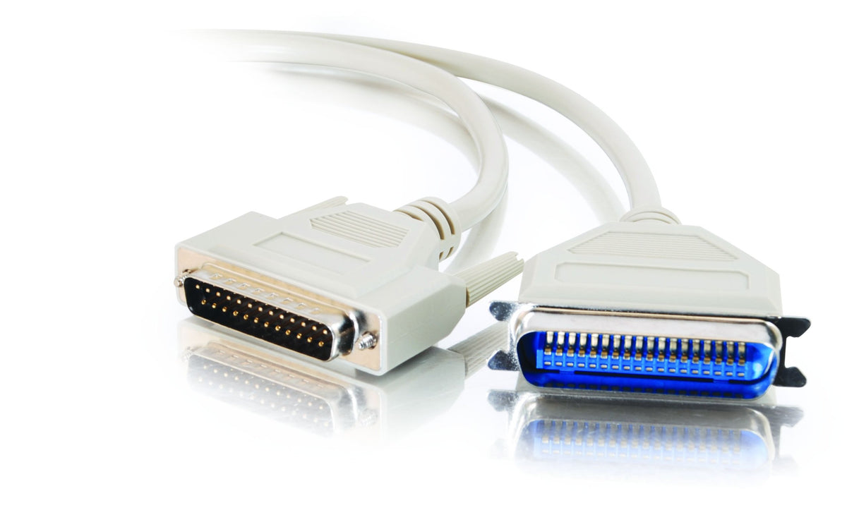 C2G 02798 Db25 Male To Centronics 36 Male Parallel Printer Cable, Beige (6 Feet, 1.82 Meters)