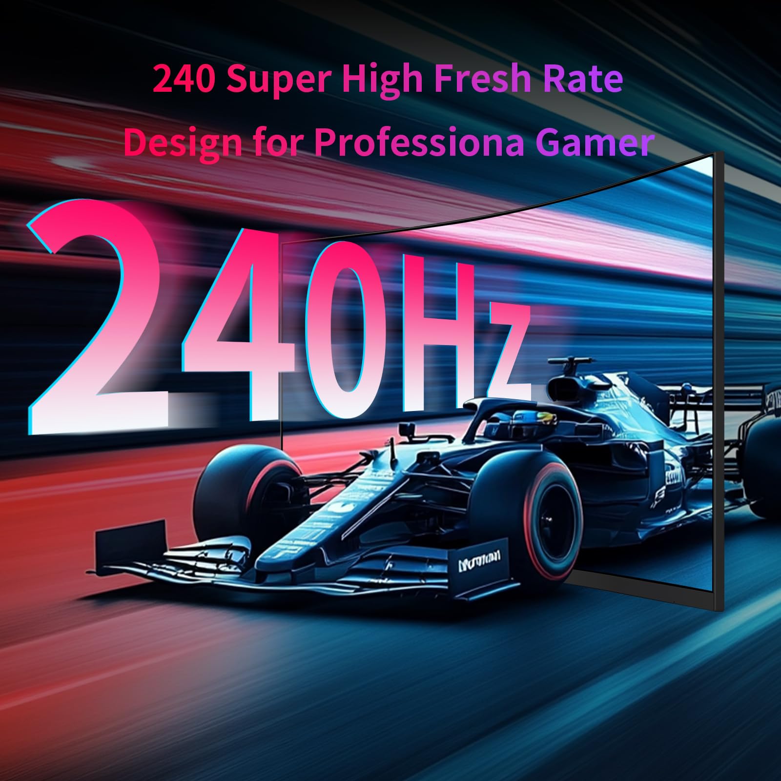 Ktc 32Inch 240Hz Curved Gaming Monitor, 1000R Va, Qhd(2560X1440P), 4000:1 Contrast, Support Freesync Gsync, Hdmi2.0(144Hz)/Dp1.4