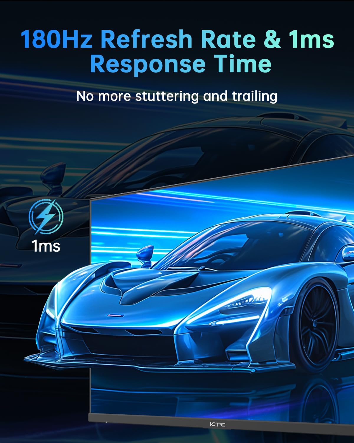 Ktc 27 Inch Mini Led Gaming Monitor - 1440P Monitor 2K, Hdr1400, 180Hz, Adaptive Sync, 148% Srgb, Hdmi 2.0 X 2, Displayport 1.4