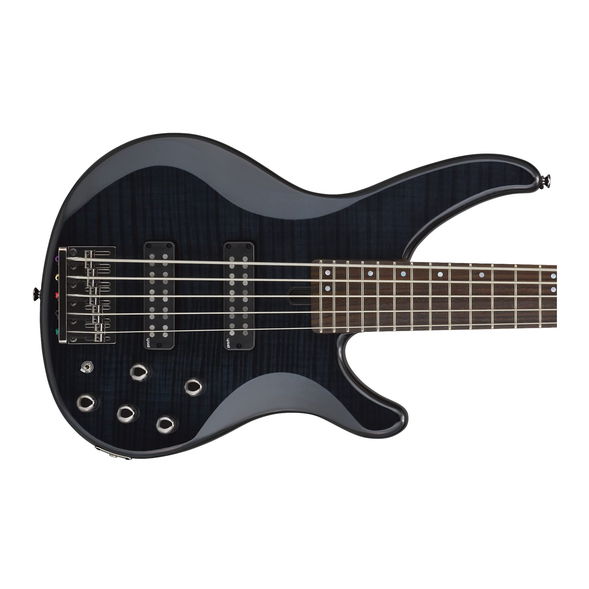 Yamaha Trbx605 5 String Flamed Maple Bass Guitar, Translucent Black