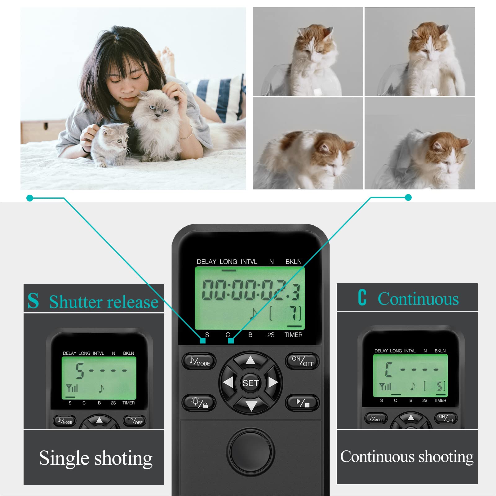 Wireless Shutter Camera Remote Intervalometer Timer Compatible With Sony A67, A65, A57, A55, A900, A850, A700, A580, A560, A550,