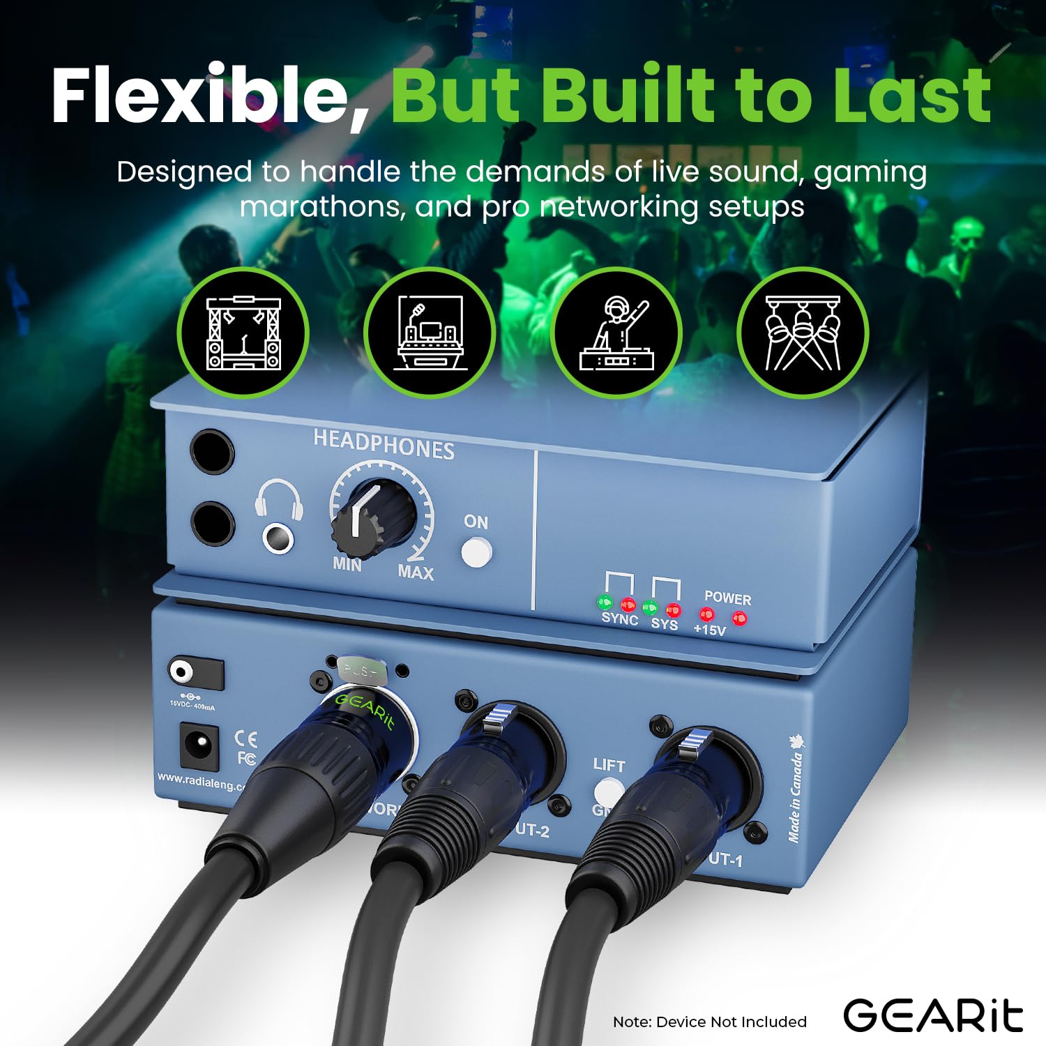 Gearit Shielded Cat6 Ethercon Cable (300 Feet) Professional Audio & Lighting Rj45 Ethercon-Compatible Cable For Studio, Stage, C