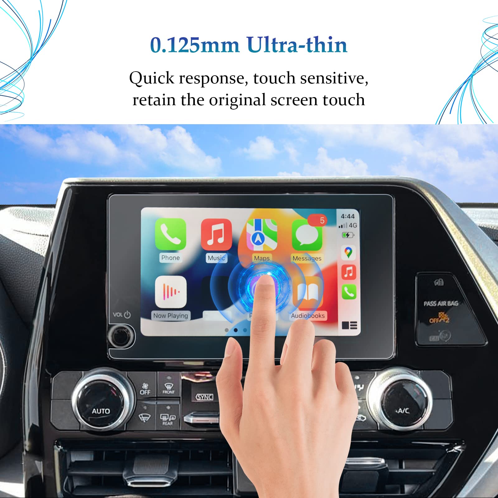 Sktu 2023 2024 Toyota Highlander Screen Protector 2023 2024 Toyota Highlander / 2023 2024 Toyota Highlander Hybrid 8 Inch Naviga