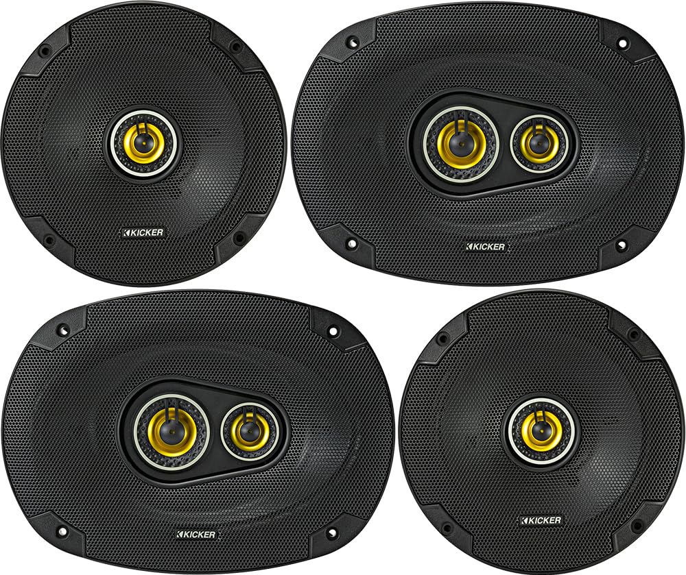 KICKER Speaker Package of 2 Items: CS Series Two 6x9 Coaxial Speakers 4-Ohm & Two 6.75 Coaxial Speakers 4-Ohm - 1x 46CSC6934, 1x
