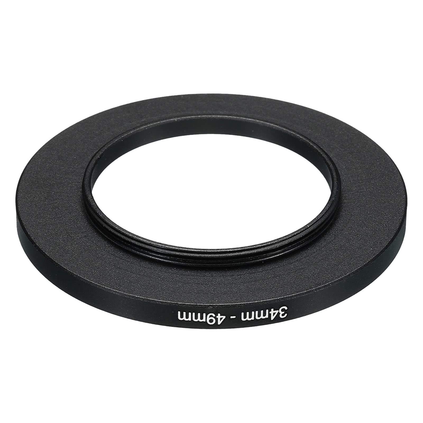Patikil 34Mm 49Mm Metal Step Up Ring, Camera Lens Filter Adapter Ring Aluminum Filter Adapter Ring For Camera Lenses Hood, Black