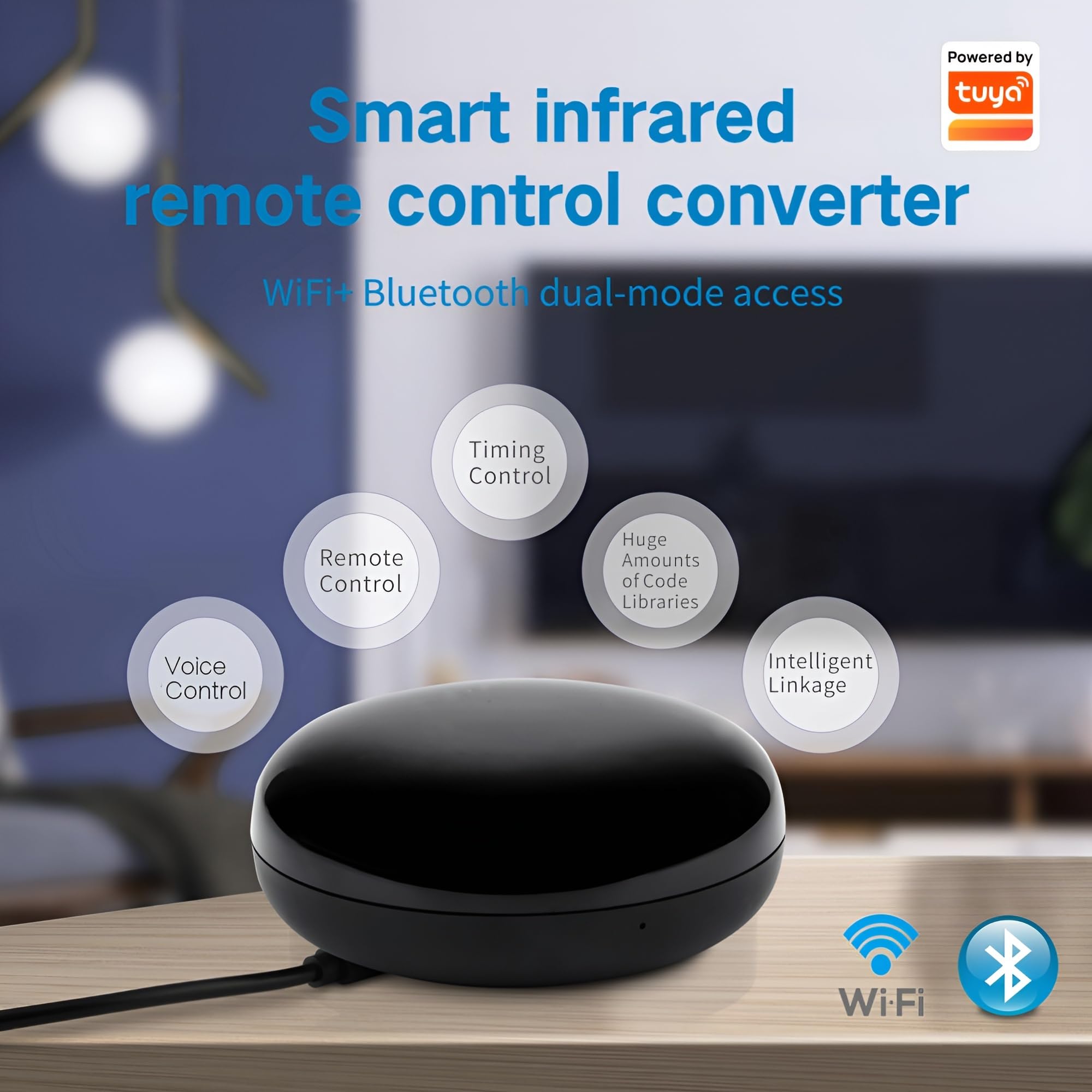 Wifi Smart Ir Blaster, Ir Remote Control Hub For Smart Home Automation, Infrared Universal Remote Control For Tv Ac Aud Stb, Sma