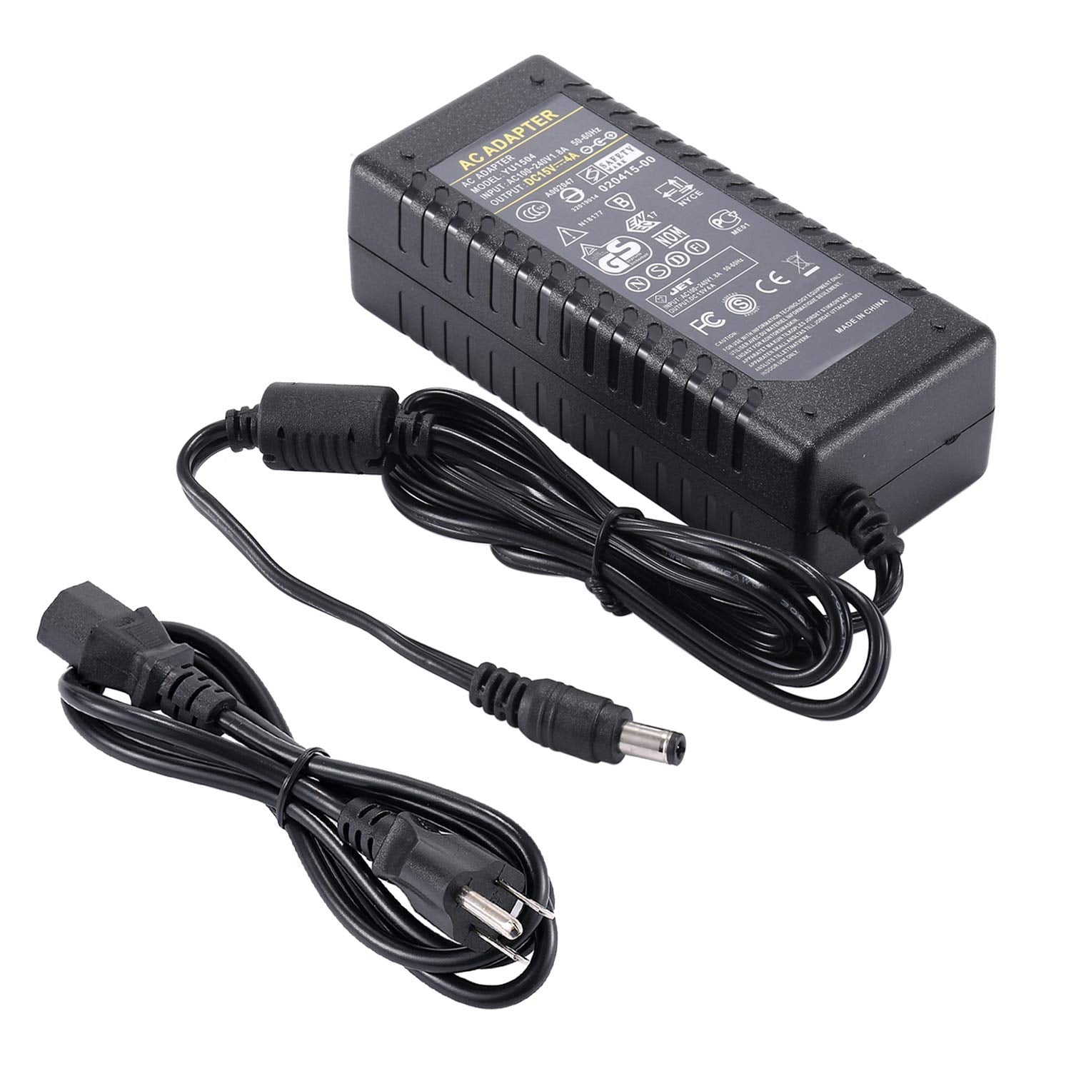 COOLM 15V 4A Power Supply 60W Adapter Charger Replacement 15V 3.5A 3A 2.5A