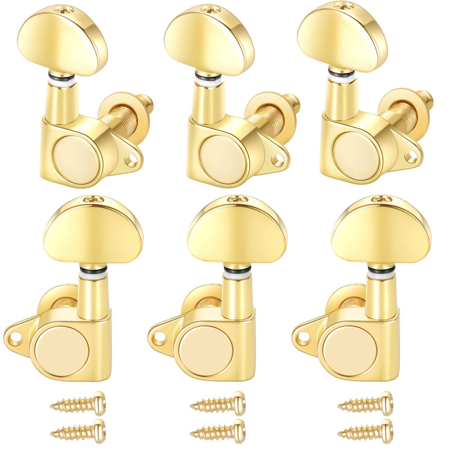 Gusnilo Guitar Tuner Pegs 1Set 3L3R Grover Style Guitar Tuner Grover Tuners Head Gold