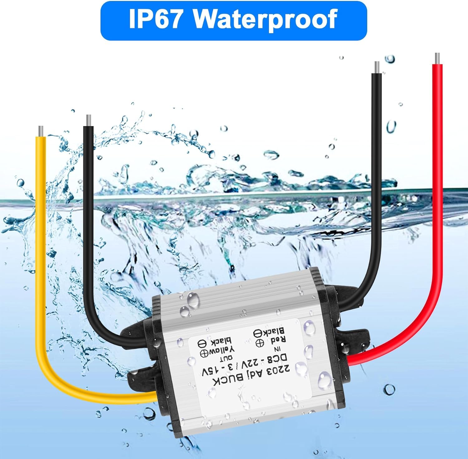 Dc 8 22V To Dc 3 15V Buck Converter, Dc 18V 20V To Dc 12V 3A Step Down Converter Waterproof Voltage Regulator Power Supply Buck