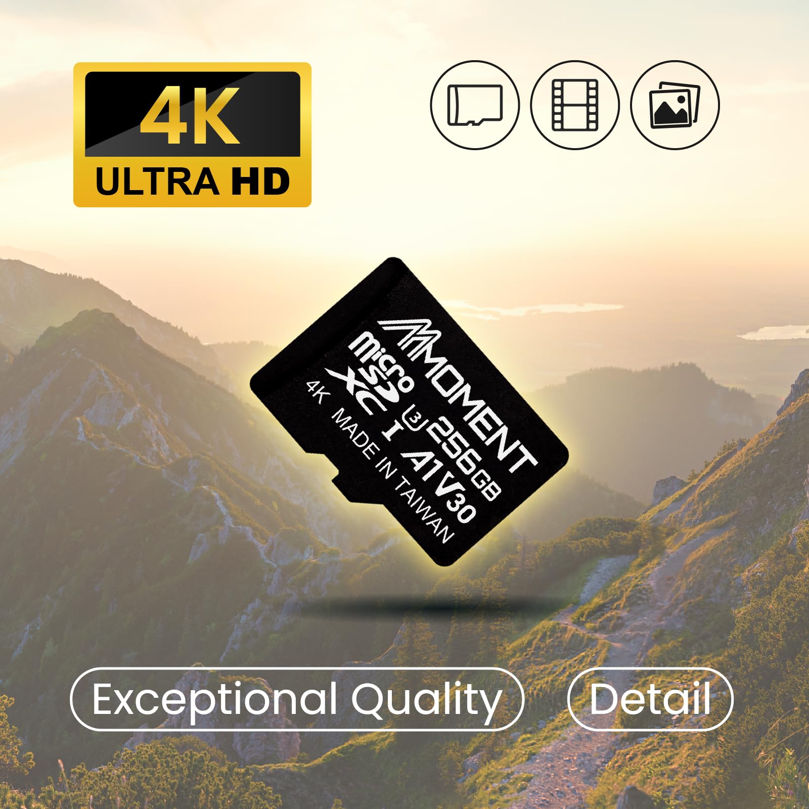 Mmoment 256Gb Micro Sdxc Card, Mm13 Jolly, A1, Uhs I, U3, V30, Class 10 Compatible, Read Speed Up To 100 Mb/S, Swrite Speed Up T