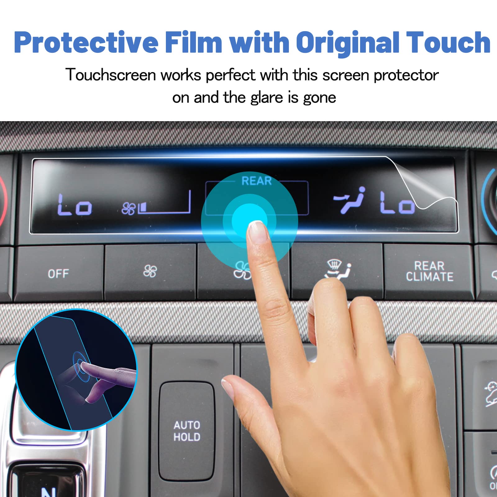 Shaohao For 2024 2025 Hyundai Palisade Screen Protector 2025 Palisade Ac Panel Screen Protector, For 2023 2024 2025 Hyundai Palisade Accessories (Sel/Xrt/Limited) Air Conditioner Screen Cover 2 Pcs