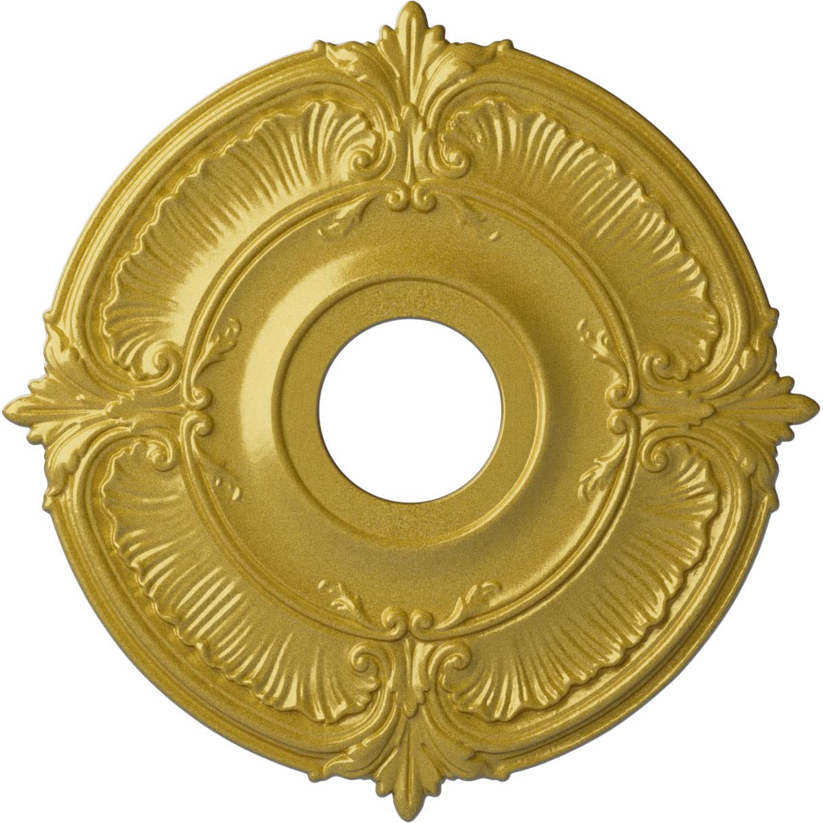 Ekena Millwork Cm18Atrgs Attica Ceiling Medallion, 18''Od X 4''Id X 5/8''P (Fits Canopies Up To 5''), Hand Painted Rich Gold