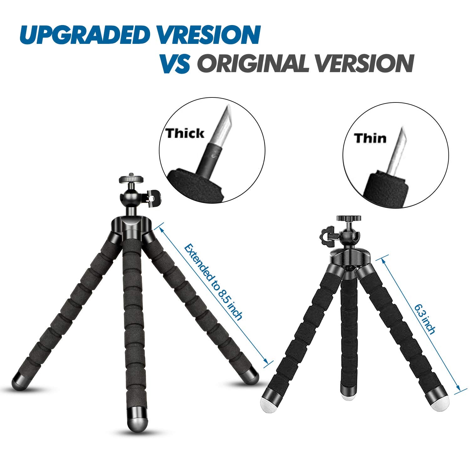 Pangshi Phone Tripod, Flexible Mini Tripod For Iphone With Wireless Remote, Portable Cell Phone Tripode Stand For Video Recordin