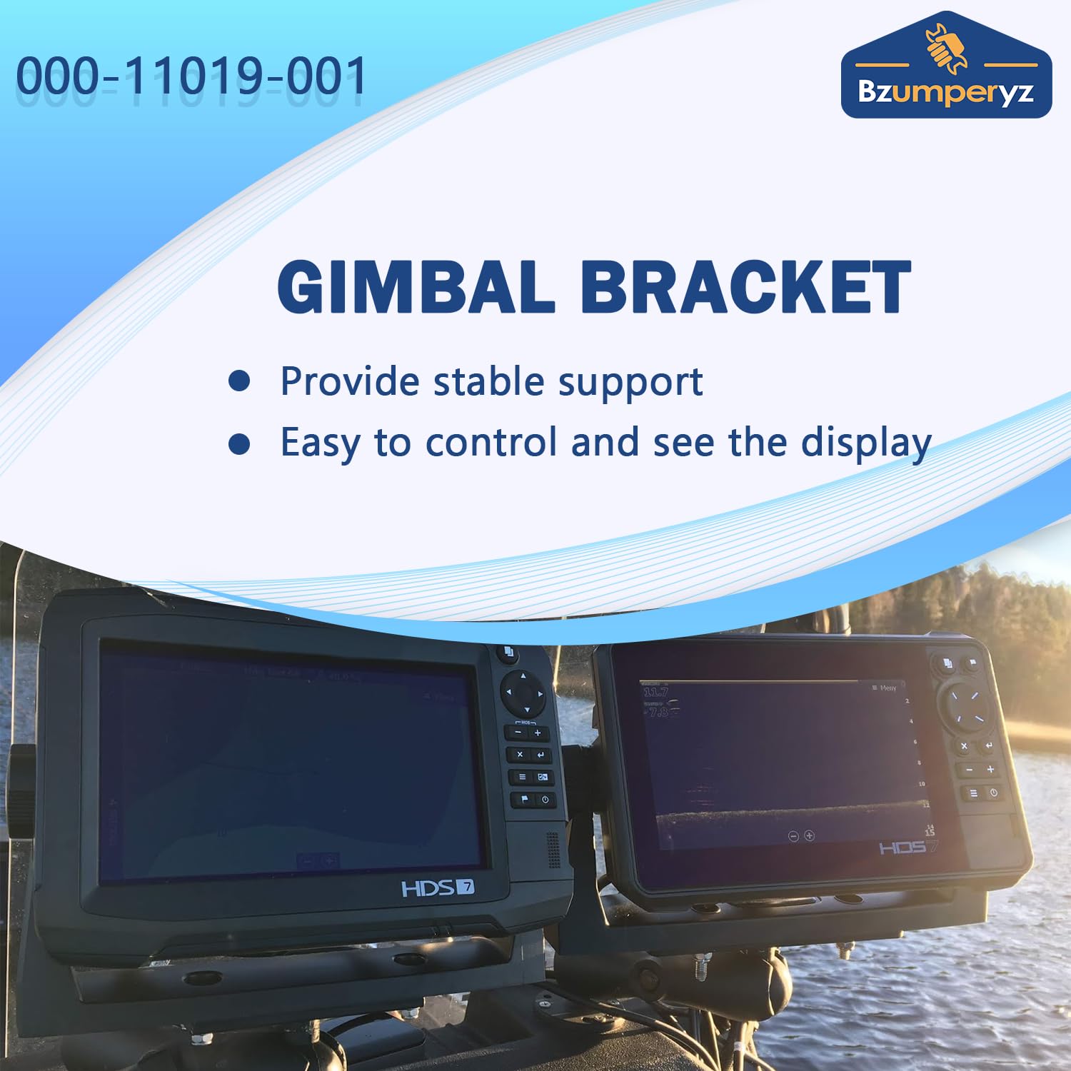 Bzumperyz 000 11019 001 Upgrade Gimbal Bracket Mounting Bracket With Knobs For Lowrance Hds 7 Touchscreen Models Hds Gen3, Hds G