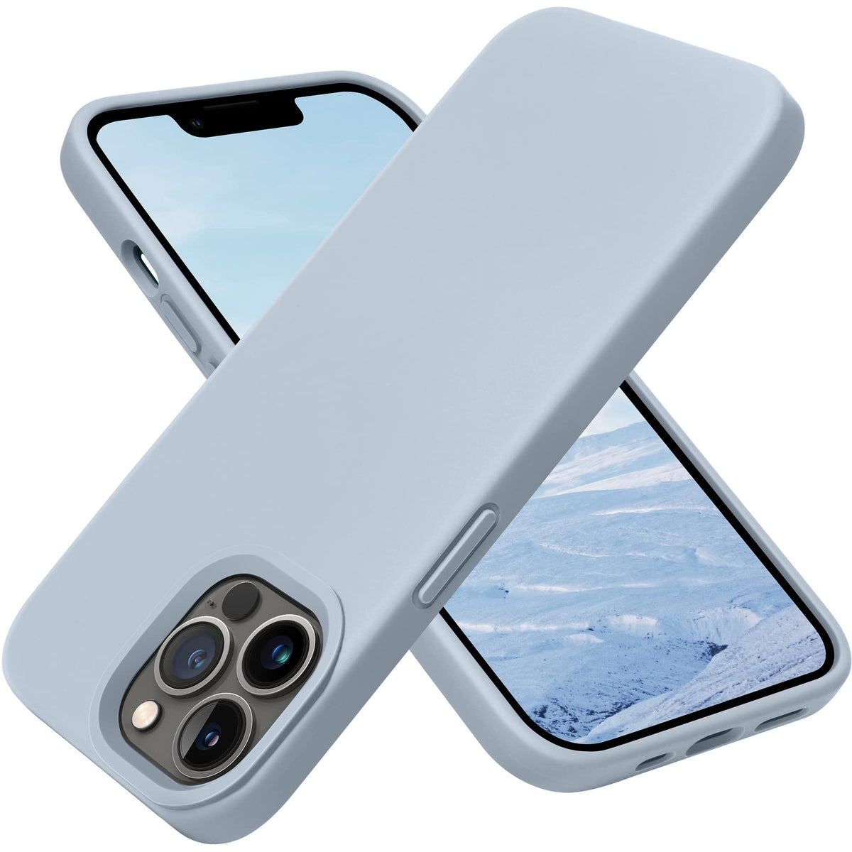 Otofly Compatible With Iphone 13 Pro Case, Liquid Silicone Slim Protective Shockproof Phone Case Cover With Anti-Scratch Microfi
