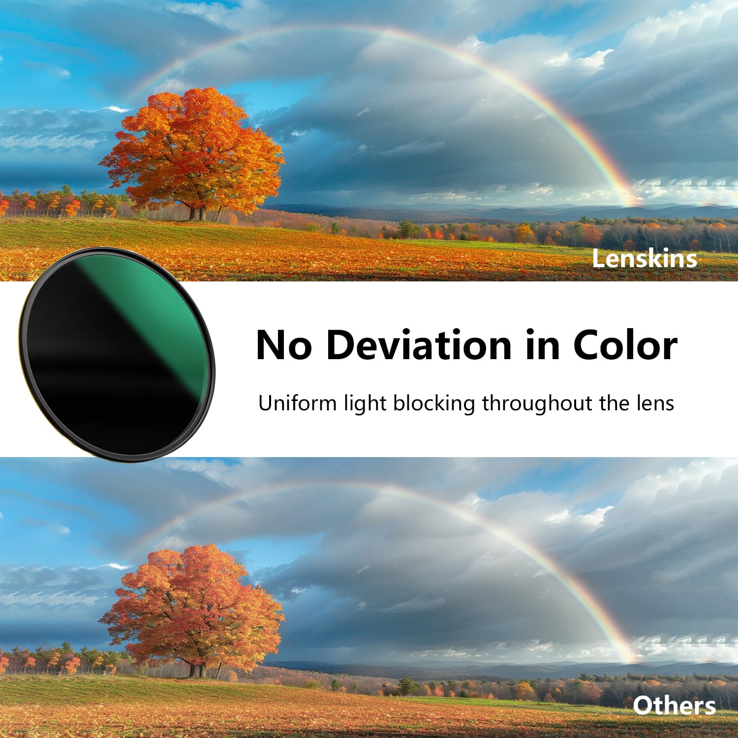 LENSKINS 67mm ND 1000 Filter 10 Stop 16-Layer Multi-Resistant Coated German Optics Glass