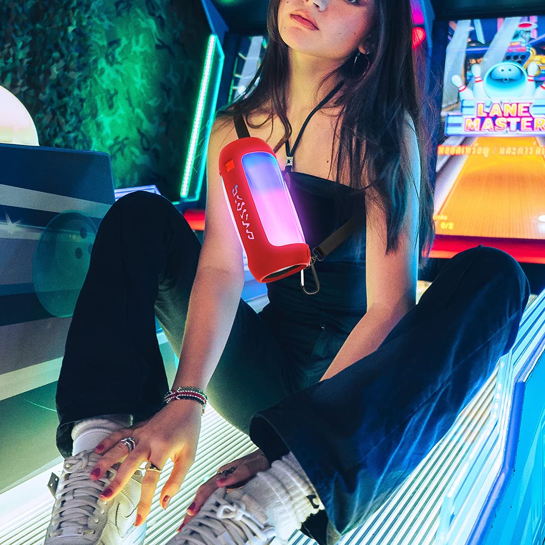 Geekria Silicone Speaker Case Cover, Compatible With Jbl Pulse 4 Case, Protective Waterproof Soft Skin, Replacement Bluetooth Sp