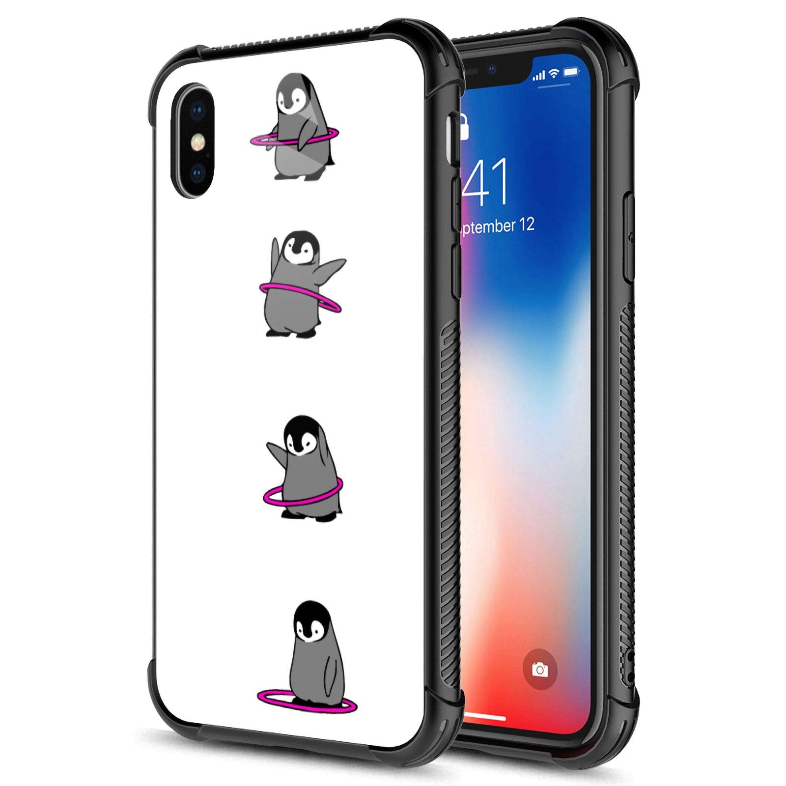 Carloca Iphone Xr Case,Penguin Gymnastics Iphone Xr Cases For Girls Boys,Graphic Design Shockproof Anti Scratch Drop Protection