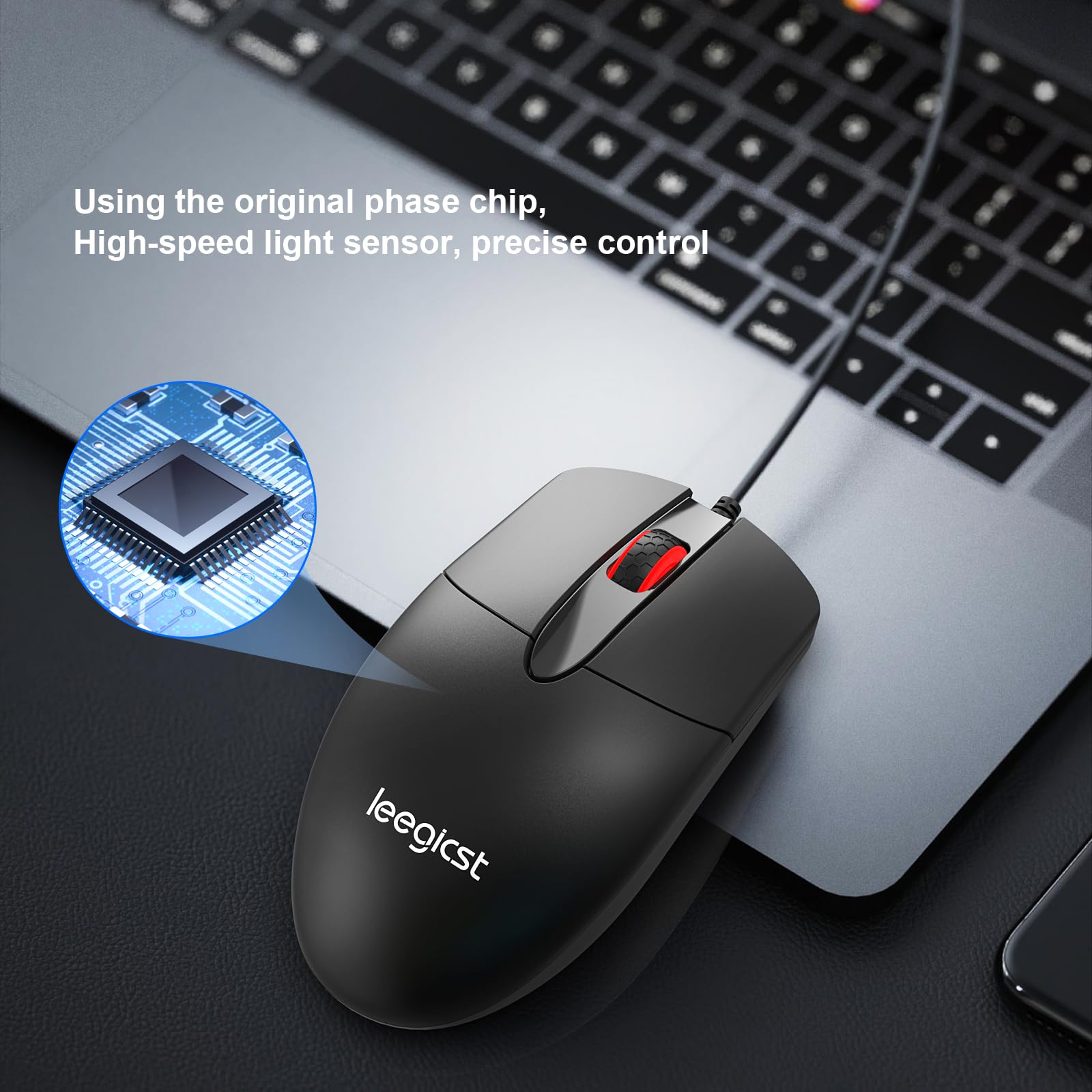 Leegicst Wired Optical Computer Mouse   M102 3 Button Usb Wired Computer Mice For Computers Laptops Chromebook Macbook Pc Comput