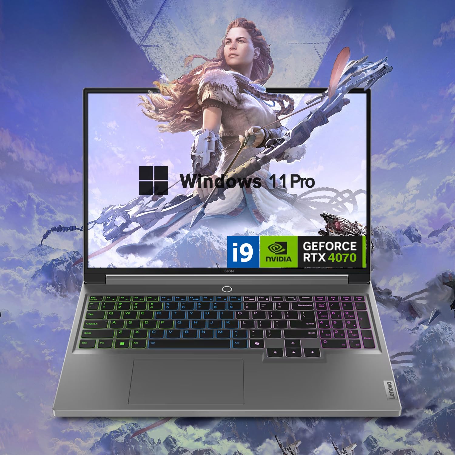 Lenovo Legion 16 QHD+ i9 RTX 4070 Gaming Laptop, 16 QHD+ (2560 x 1600) 165 Hz, Intel i9-14900HX, NVIDIA GeForce RTX 4070 (Boost 