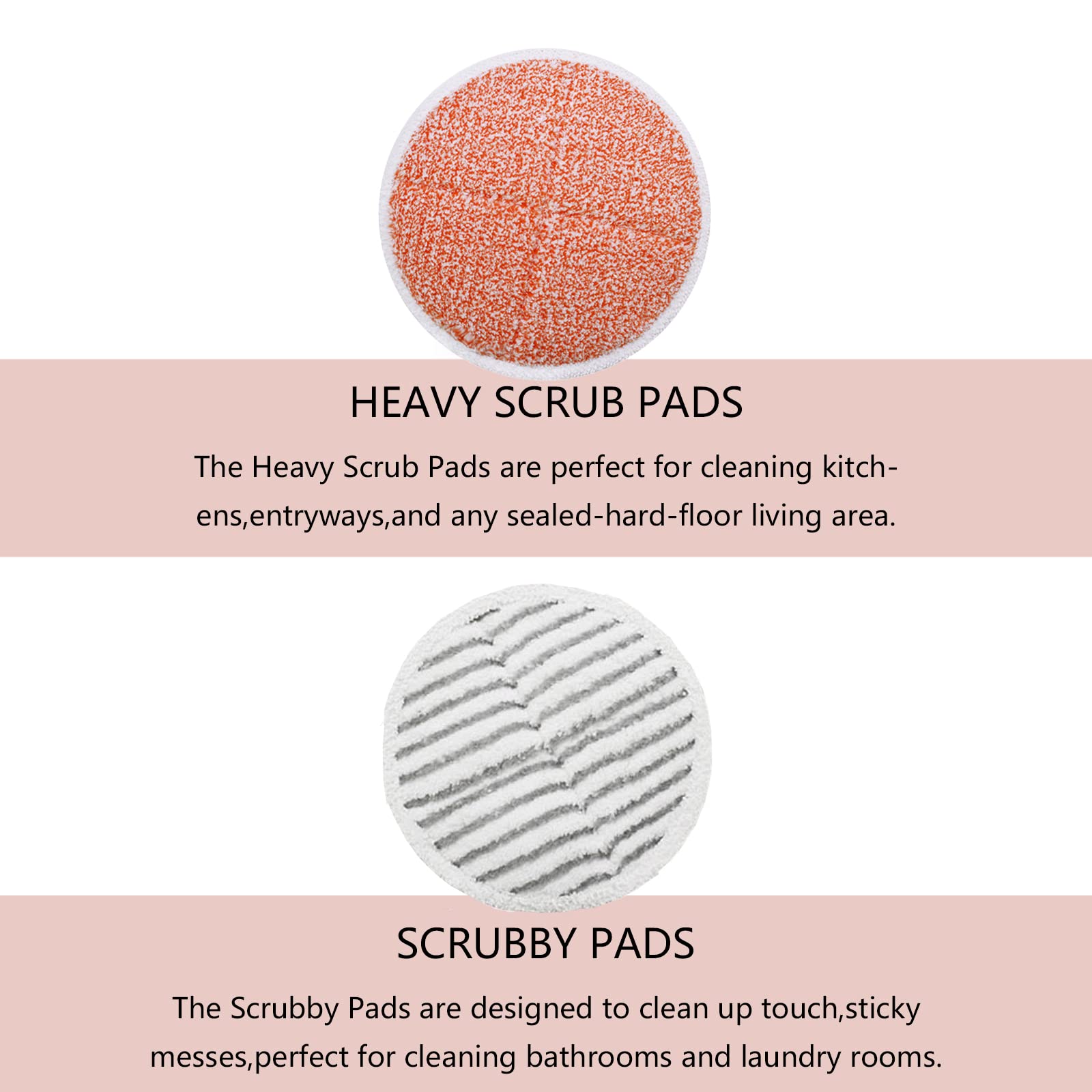 Replacement Pads For Bissell Spinwave Mop: 10 Pads For Bissell Spinwave,Spin Wave,Crosswave Expert/Pet/Cordless Hard Floor 2124