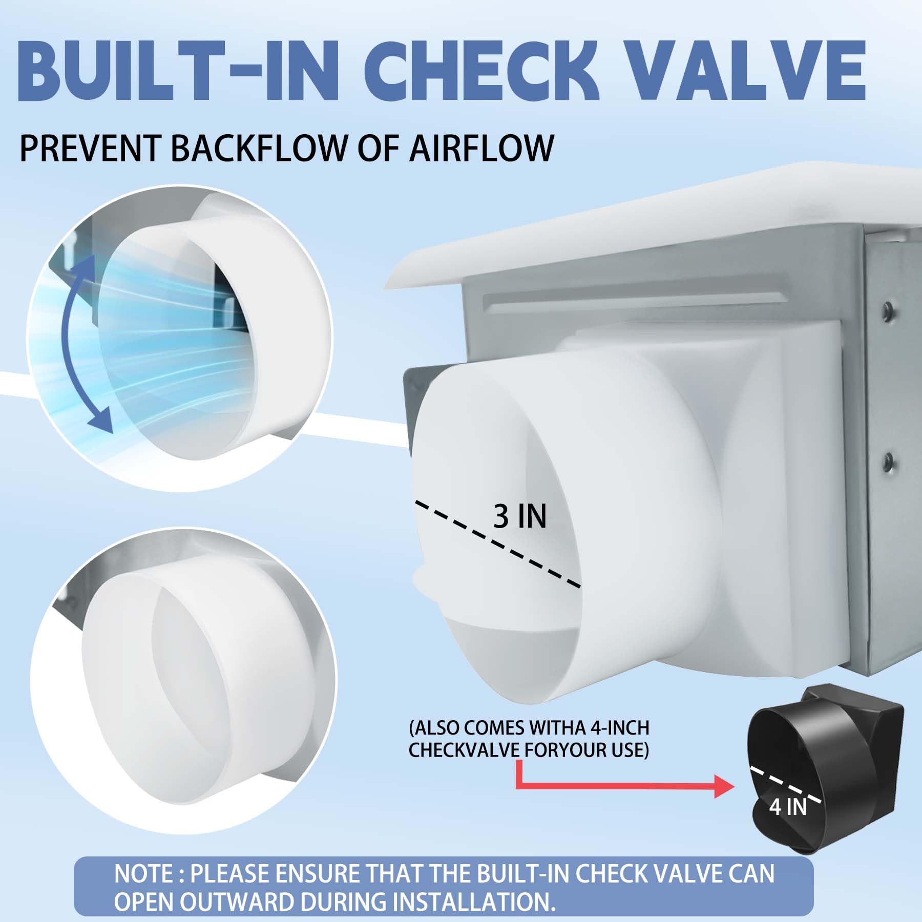 Powereng Bathroom Exhaust Fan,50 Cfm 1.0Sones Quiet Bathroom Ceiling Fan,4 Inches Duct,White,120V Vent Fan Ceiling For Bathroom/