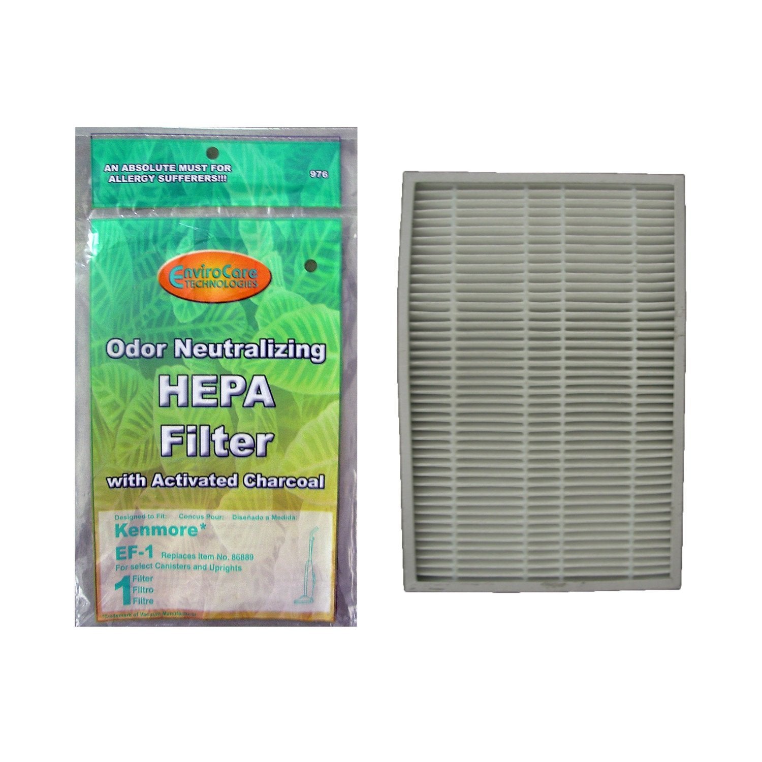 Envirocare Replacement Hepa Vacuum Filters For Kenmore Ef 1 Progressive Vacuums 2 Filters