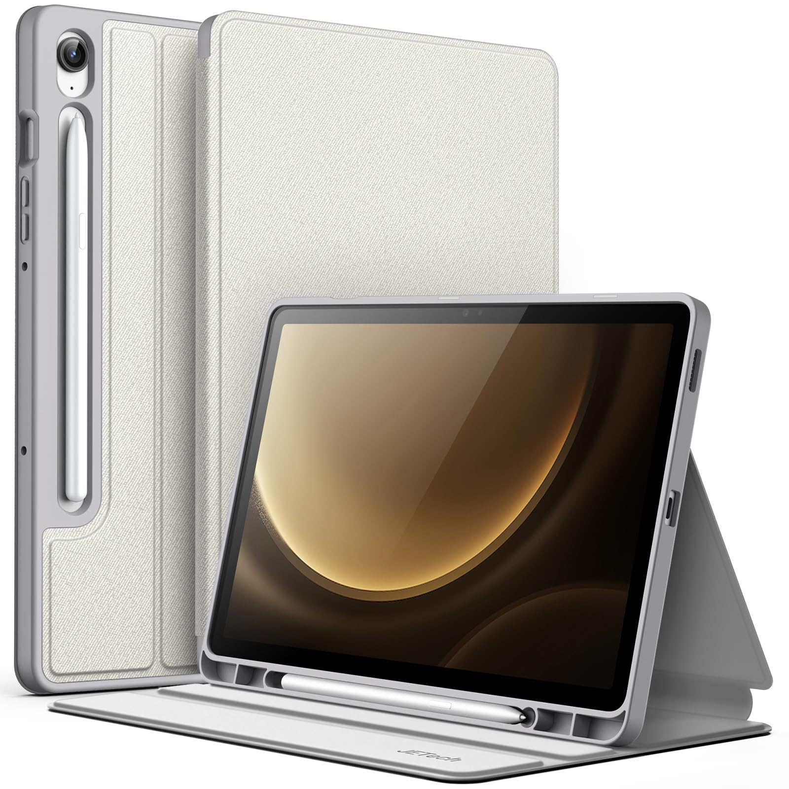 JETech Case for Samsung Galaxy Tab S9 FE 10.9-Inch with S Pen Holder, Slim Folio Stand Protective Tablet Cover, Multi-Angle View