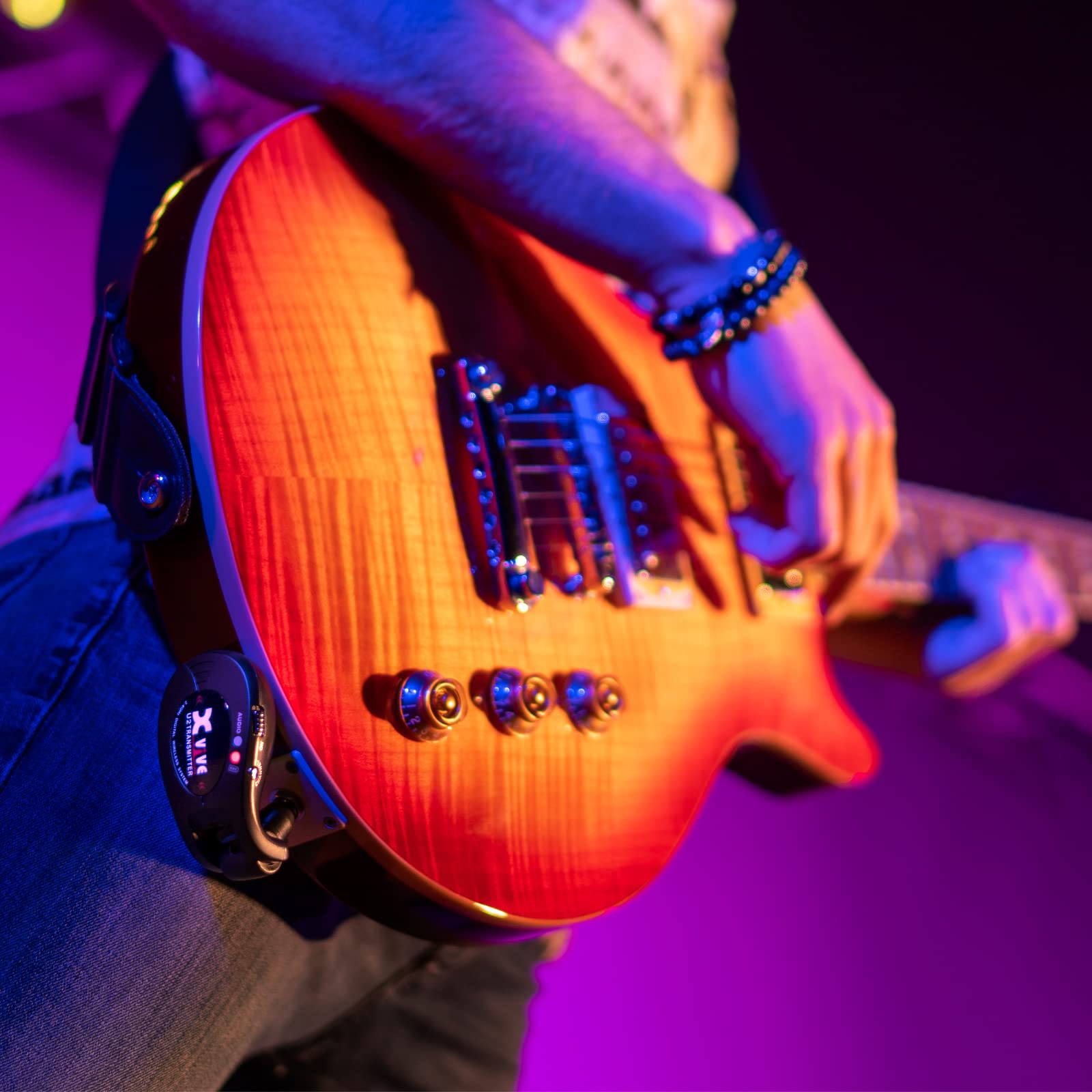 Xvive U2 Guitar Wireless System - 2.4Ghz 4 Channels Transmitter And Receiver For Electric Guitar, Bass, Violin