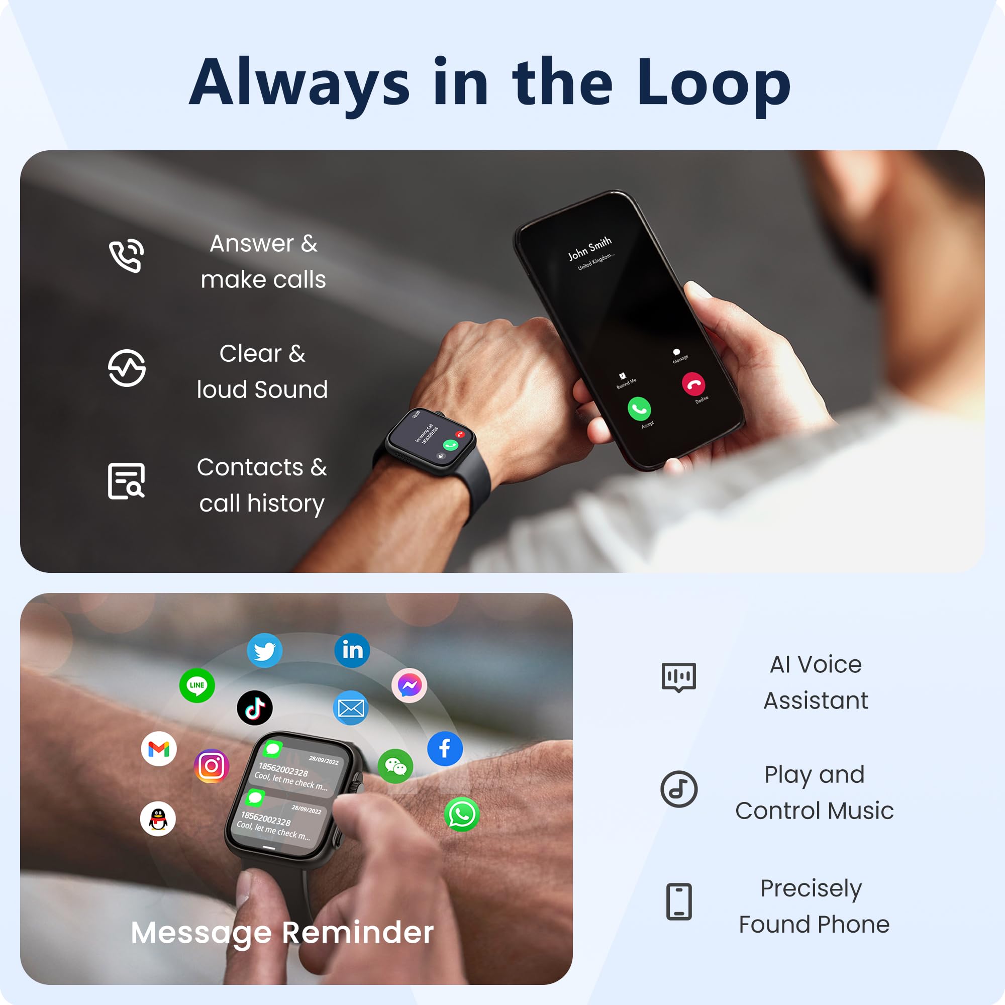 Smart Watch For Men Women [46Mm], Bluetooth Call, 24/7 Heart Rate/Spo2/Sleep/Stress Level Monitor, 120+ Sports Modes, Gps Fitnes