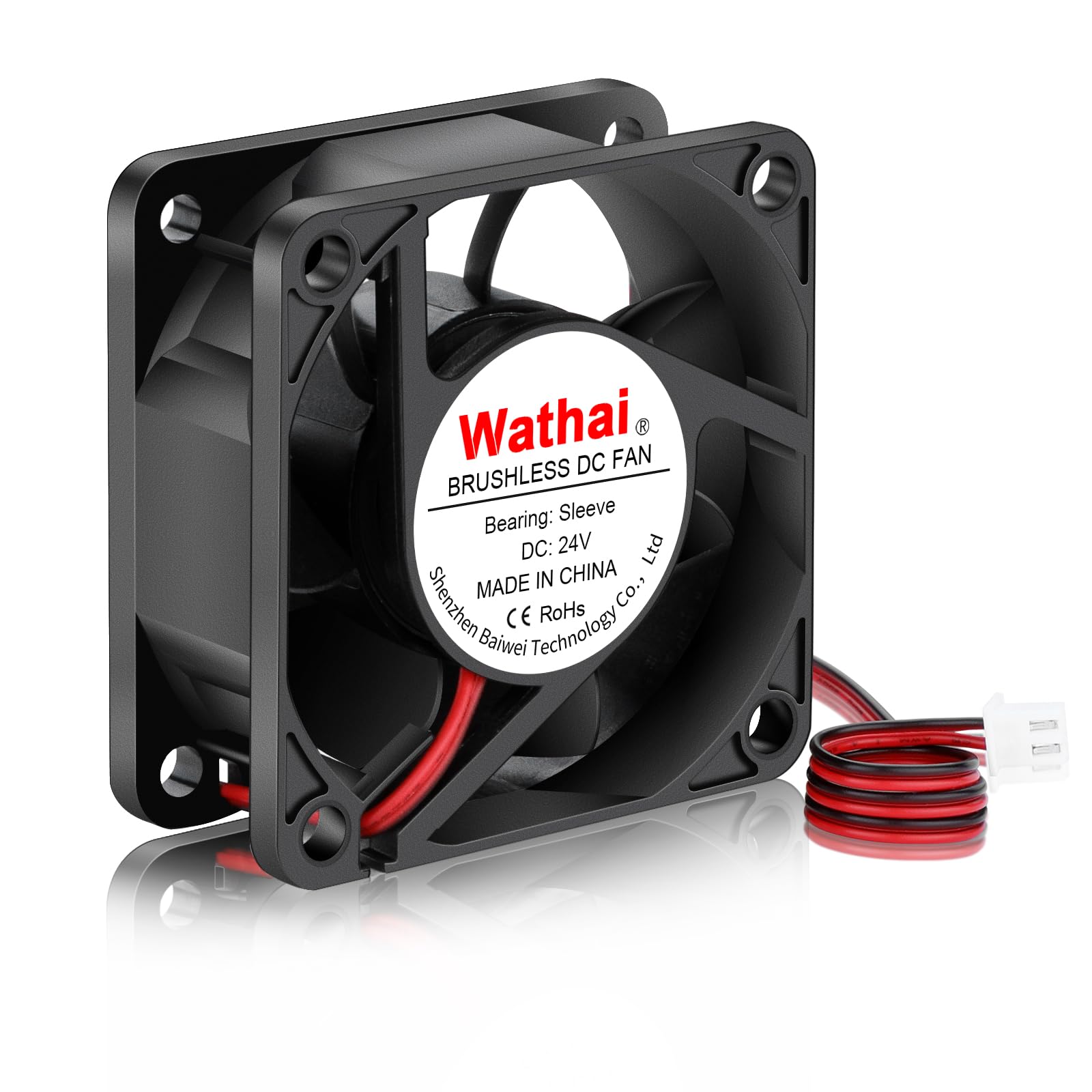 Wathai 60mm x 25mm 24V Case Fan 2Pin DC Brushless for DIY Exhaust Cooling Project