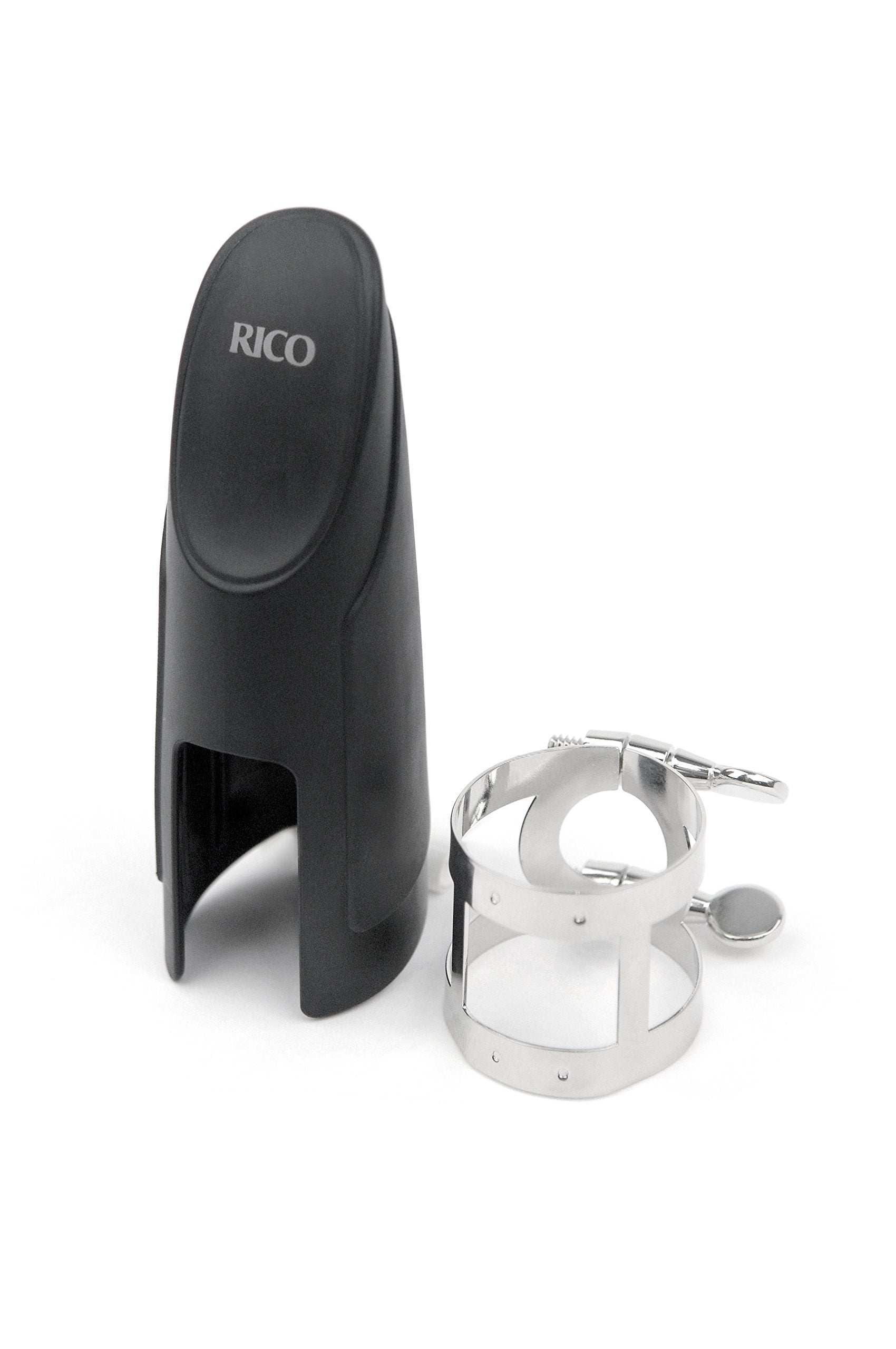 Rico Ligature & Cap, Tenor Sax for Hard Rubber Mouthpieces, Nickel Plated