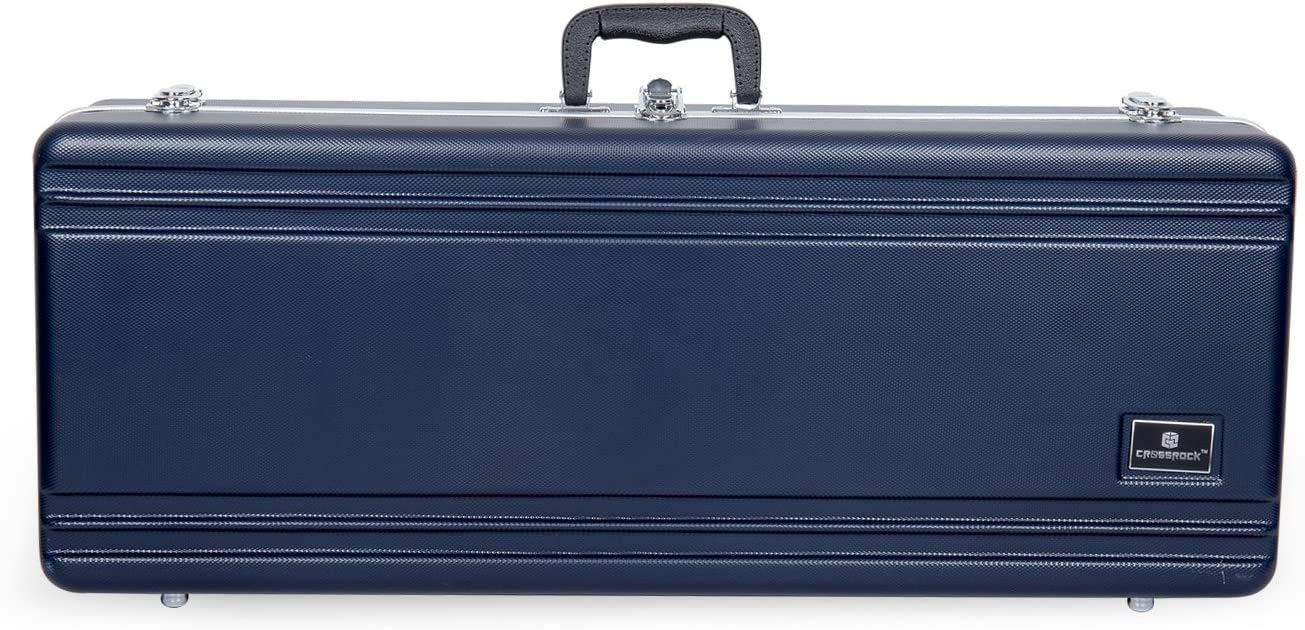 Crossrock ABS Molded Tenor Saxophone Case-Rectangular,with Single Shoulder Strap Blue(CRA861TSBL-R)