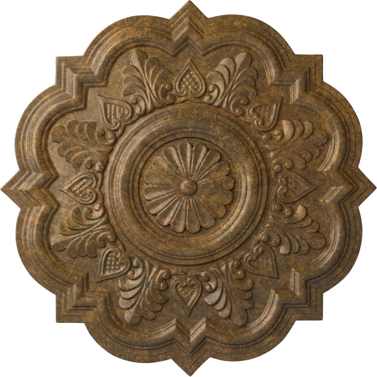 Ekena Millwork CM20DRRZS Deria Ceiling Medallion fits Canopies up to 6, Rubbed Bronze