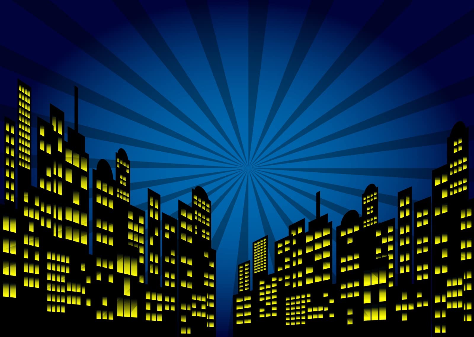 Corfoto 7X5Ft Cartoon Super City Backdrop For Super City Themed Party Supplies City Background Birthday Banner Urban Night View