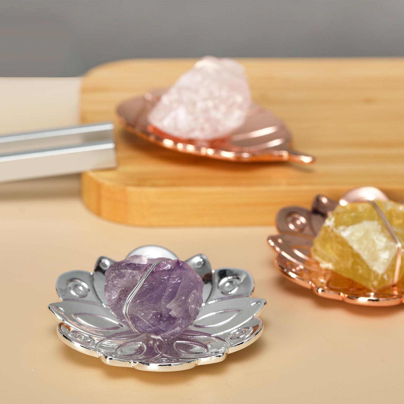 Ckakra Tuning Fork Kit,Solfeggio Energy Tuners,Sound Healing Crystal Kit,Meditation Accessories,Stress Relief Gifts Box,Shiny Si