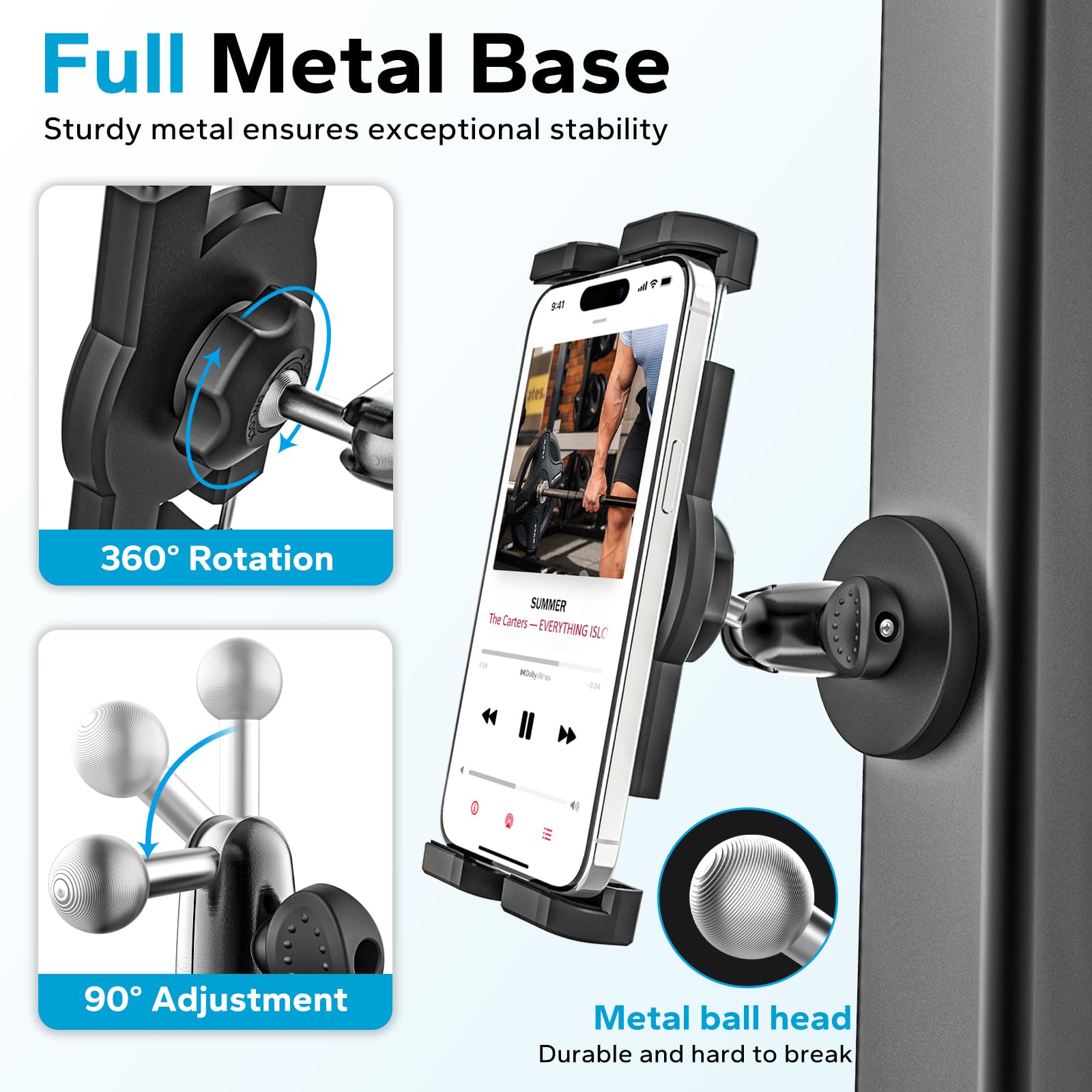 Magnetic Tablet Holder, Metal Ipad Magnetic Mount For Fridge/Metal Surface/Cabinet/Whiteboard/Gym Equipment/Warehouse, Compatibl