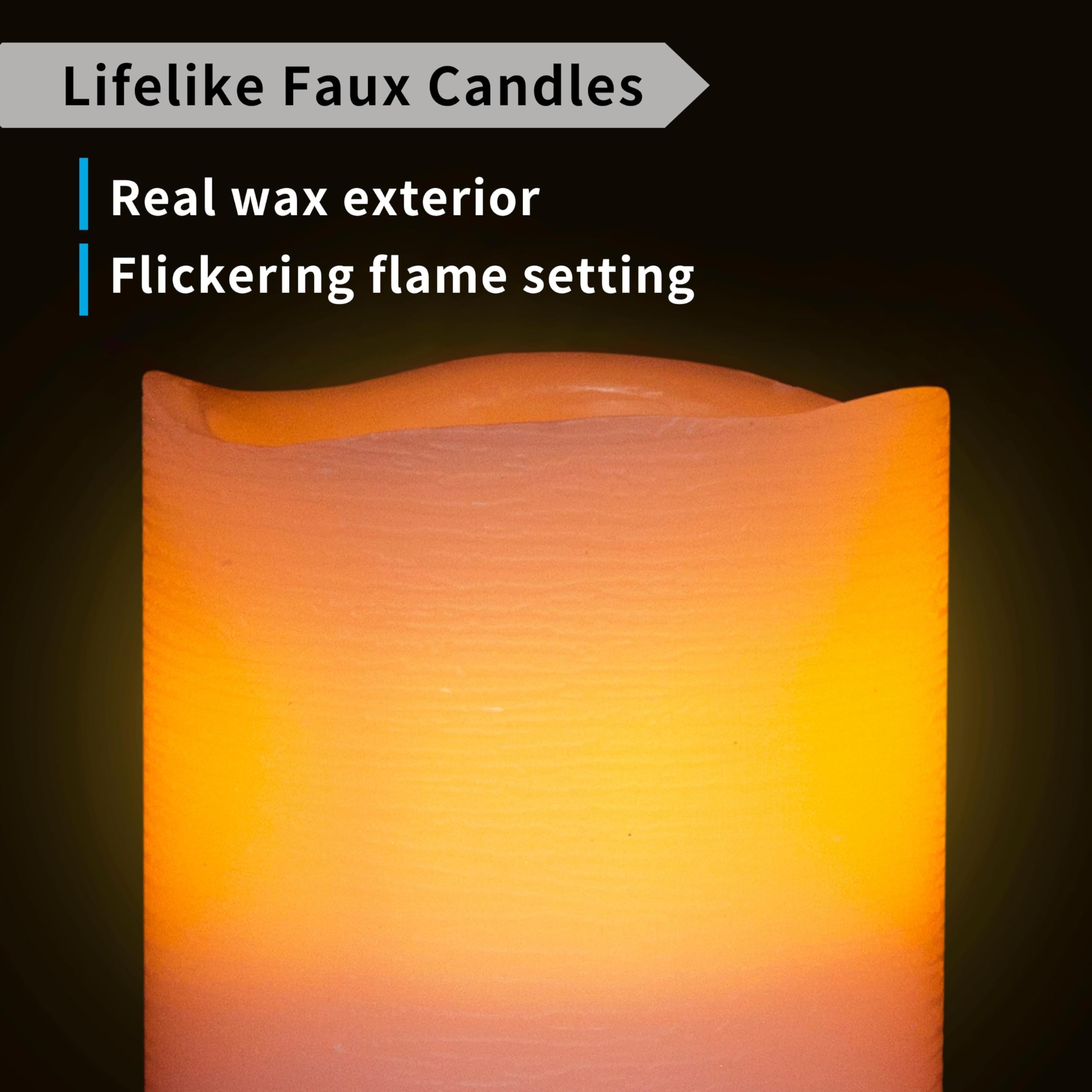 Furora Lighting Pink Real Wax Flameless Candles With Remote And Timer, 4 Pillars And 4 Votives Pack Of 8, Led Flickering Candles