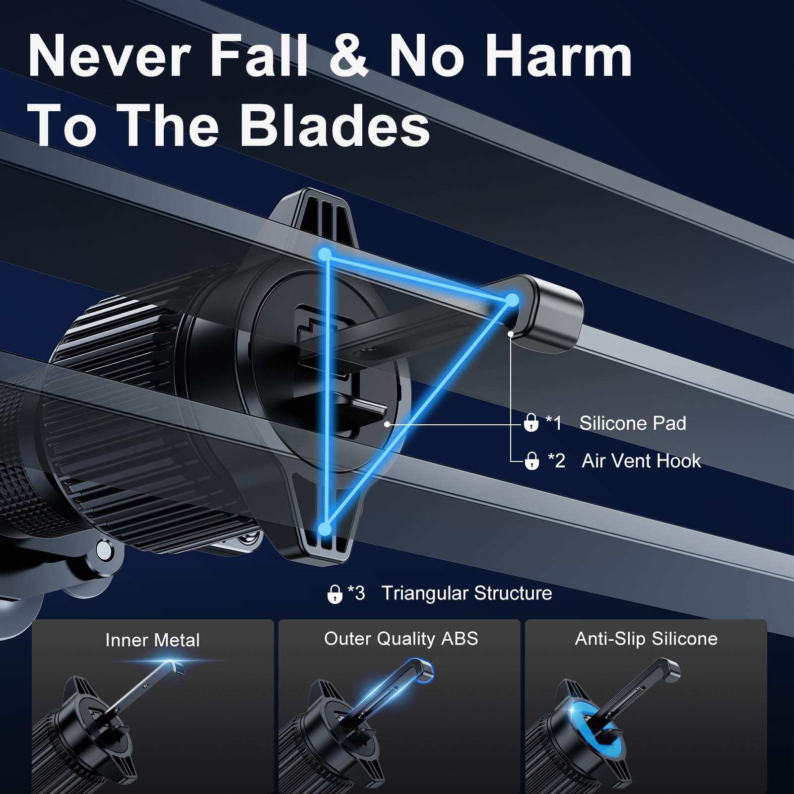 Xuenair Z Fold 5 Car Mount, [2 Forms & Thick Case Friendly] Gravity Cell Phone Holder Mount For Samasung Galaxy Fold 7 6 5 4 3 2