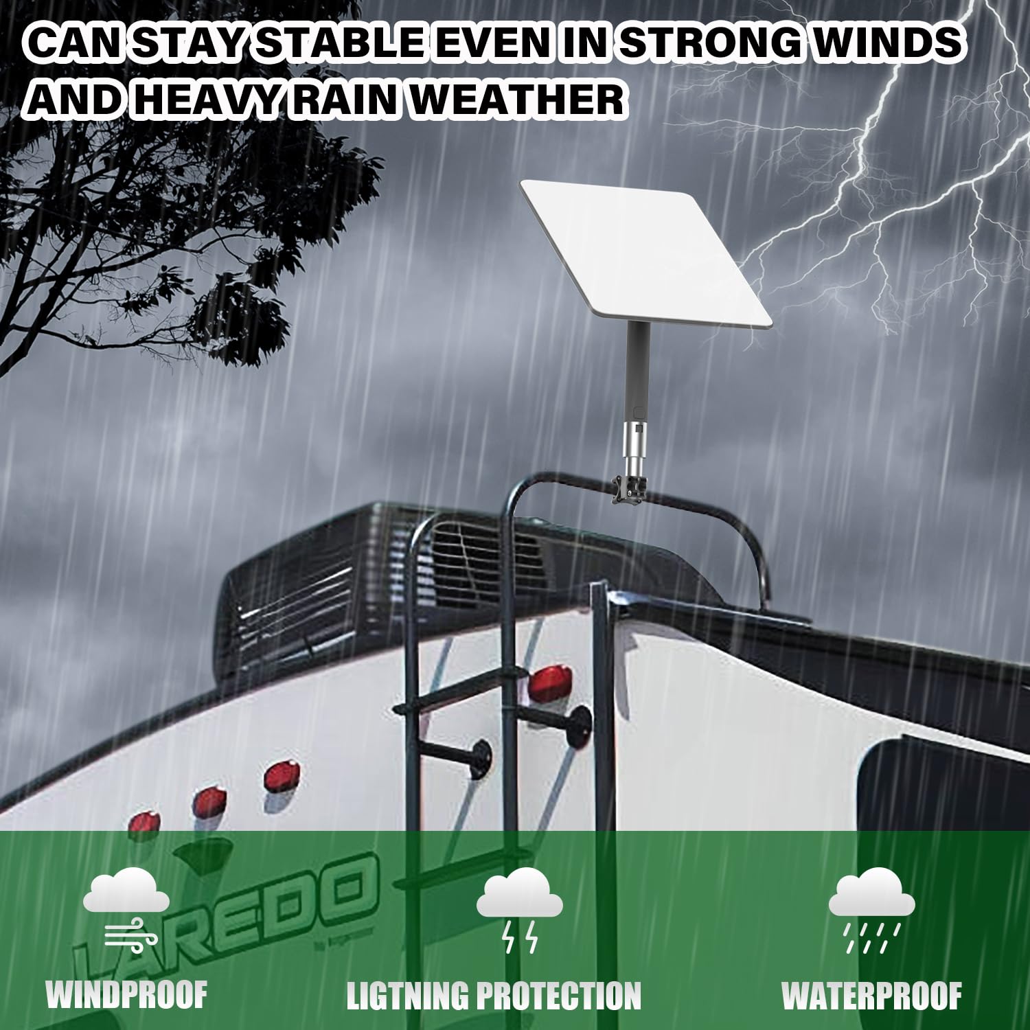 Starlink Gen 2 Mount For Rv Ladder And Roof Rack, Starlink Mini Rv Ladder Mount,Load Bearing 200Lbs, Installation Range 0.8 1.17