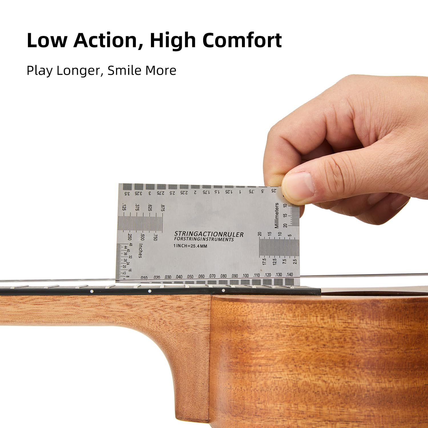 Tom 17 Inch Solid Mahogany Mini Ukulele - Professional Travel-Friendly Ukelele For Beginners, Kids & Adults, Beginner Kit With F