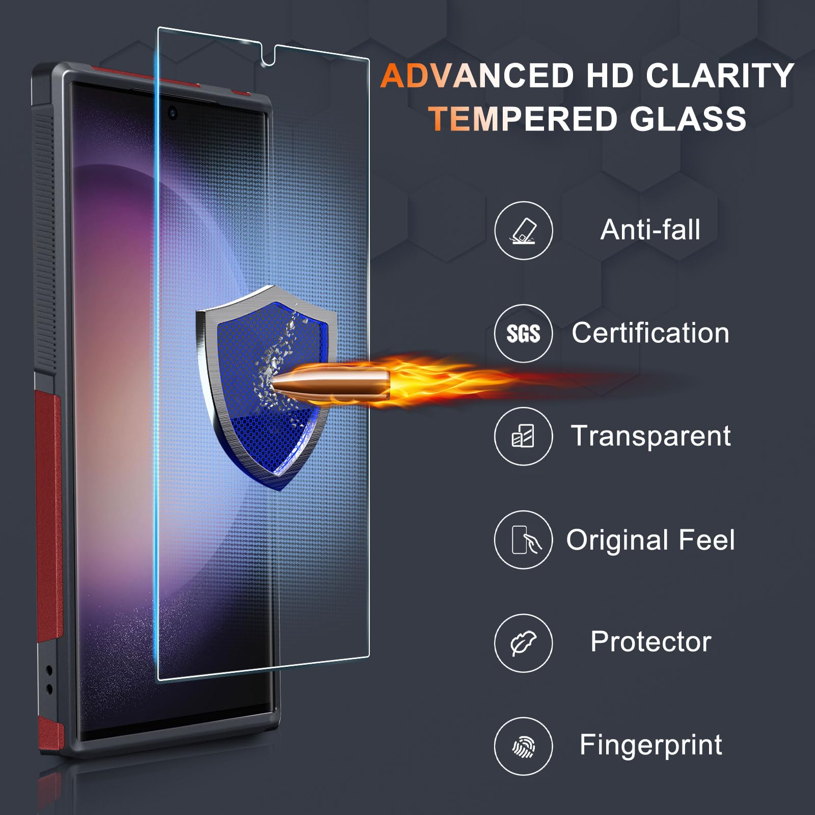 Rmocr Case For Samsung Galaxy S24 Ultra, Full Body Heavy Duty Rugged Shockproof Protective Phone Cover With Lanyard Strap, Tempe