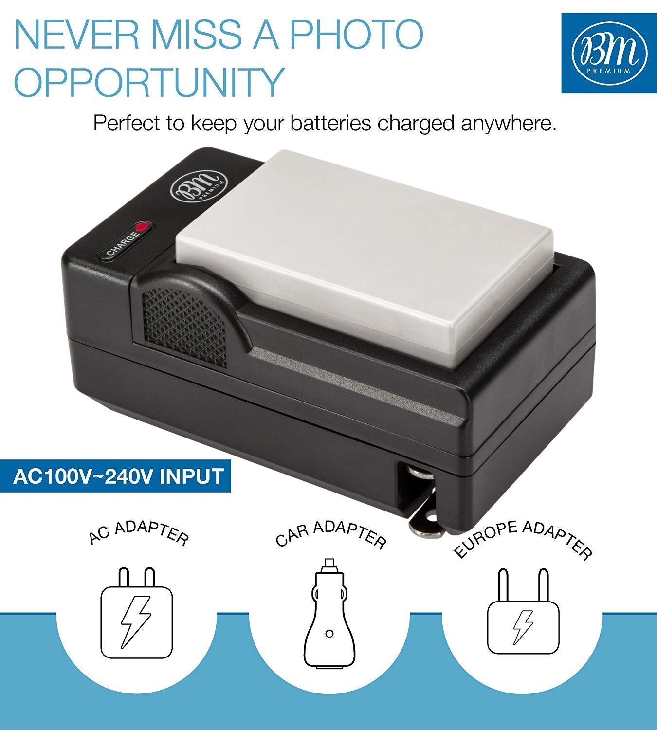 BM Premium 2 Pack of EN EL5 Batteries and Battery Charger for Nikon Coolpix P80, P90, P100, P500, P510, P520, P530 Digital Camera