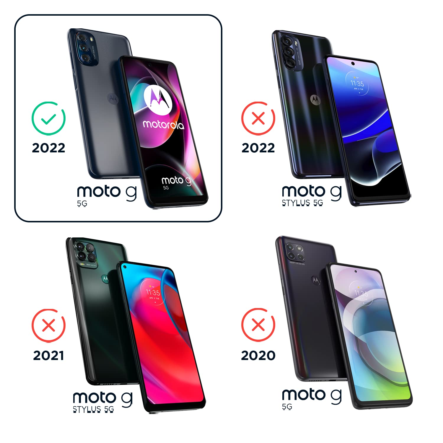 Motorola Moto G 5G (2022) Protective Case  Sunset Pink Precision Fit, Stylish Shock Absorbing Phone Cases [Not For G 5G (2020) V