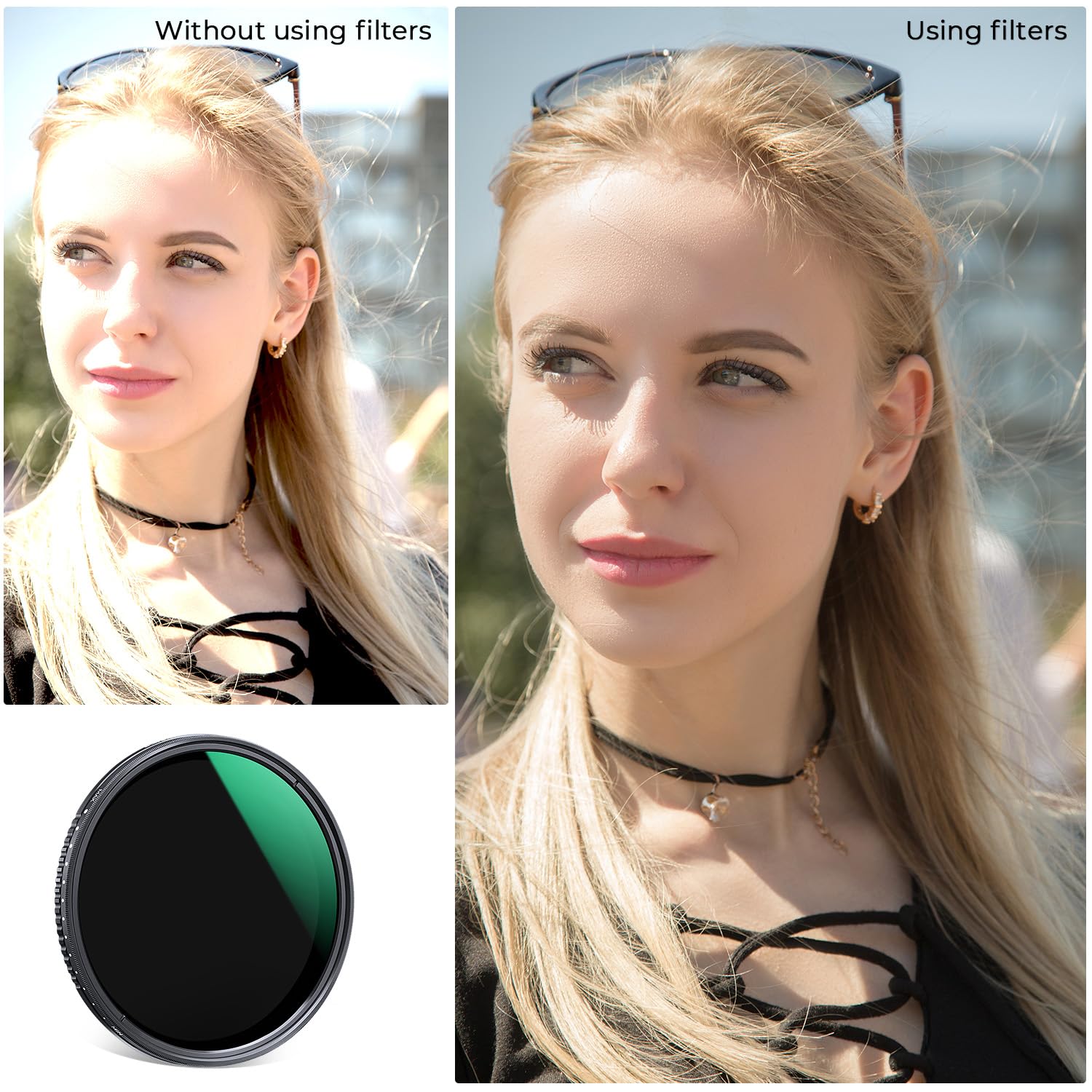 K&F Concept 72Mm Variable Nd2 400 Nd Lens Filter Waterproof 1 9 Stops Adjustable Ultra Thin Camera Lens Nd Filter With 24 Multi