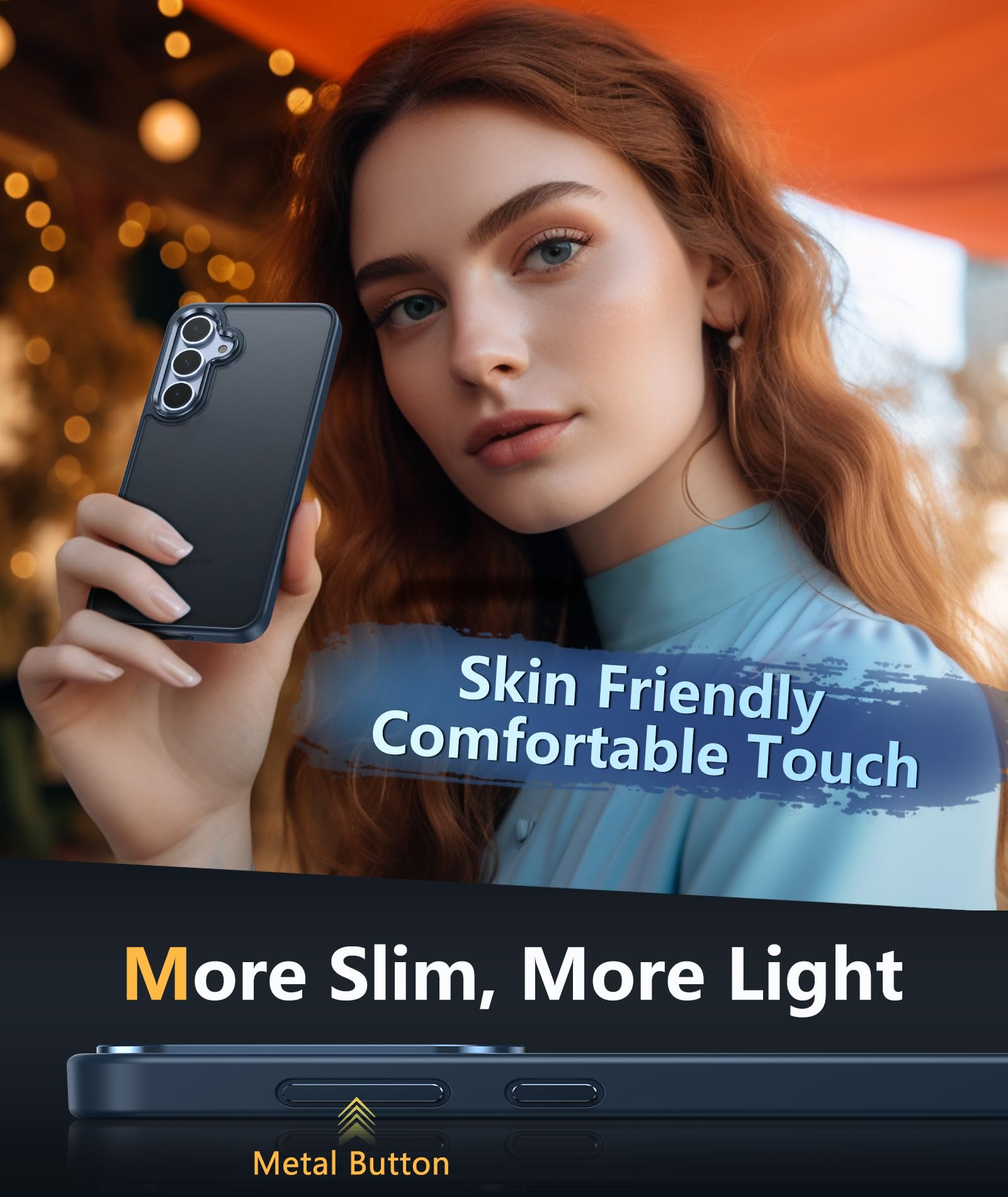 Fntcase For Samsung Galaxy S24 Plus Case: Grade Shockproof Slim Phone Cover, Translucent Matte Back Protective Bumper Rugged Cas