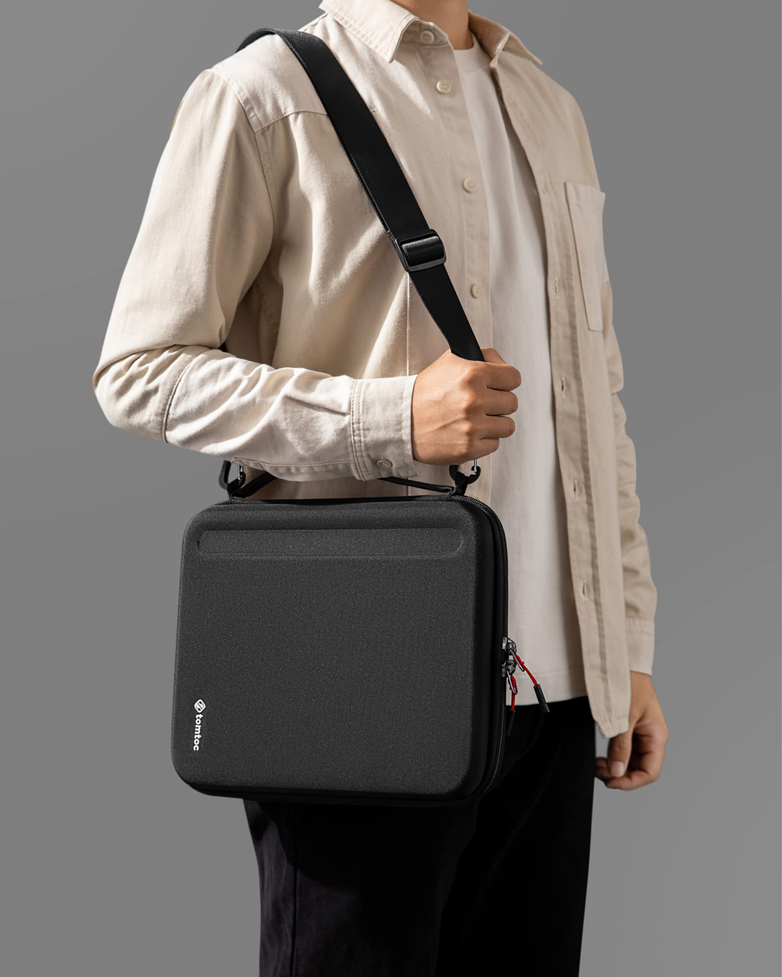 Tomtoc Portfolio Shoulder Bag For 13 Inch Ipad Pro M4 2024 & Ipad Air M2, 12.9 Inch Ipad Pro, Protective Case With Accessories P